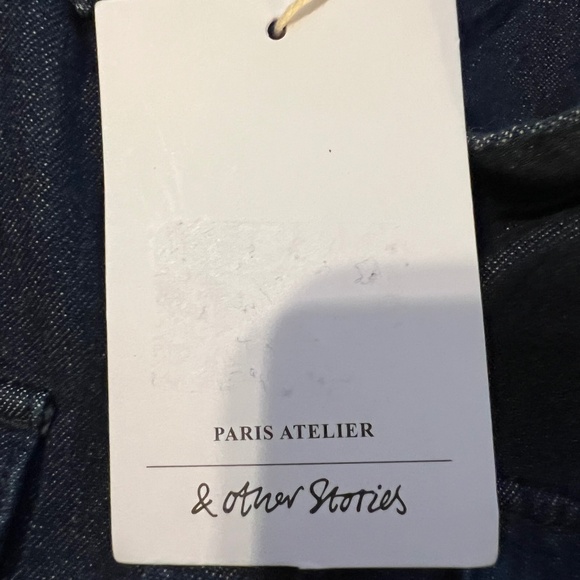 Paris Atelier & Other Stories Blue & Denim Mini Shirt Dress Size 10. NWT - Picture 5 of 10